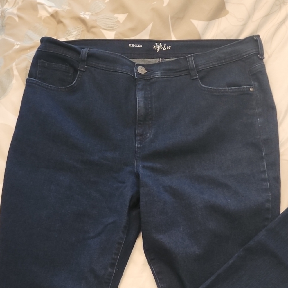 Style & Co. Blue Slim Leg Jeans Classic Fit